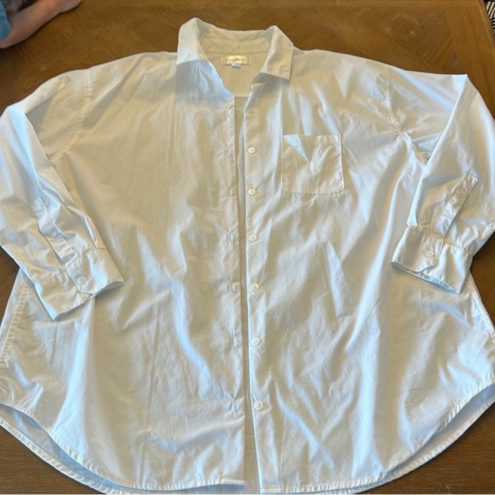 Summersalt oversized button down shirt